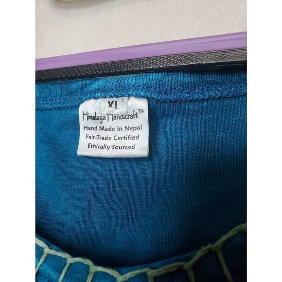 Himalaya Handcraft Y2K Boho Hippie Festival Patchwork Embroidered Cotton Tank - Picture 3 of 6